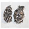 Image 1 : ESTATE FOO DOG LARGE & BUDDHA HEAD PENDANT