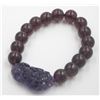 Image 1 : #193-PURPLE OBSIDIAN BEAD BRACELET