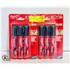 Image 1 : 2 NEW PACKS OF 3 MILWAUKEE INKZALL LARGE JOB MARKE
