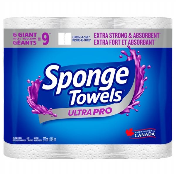NEW SPONGE TOWELS ULTRA PRO 6 PACK