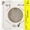 Image 1 : 1913 50 CENT 92.5% SILVER