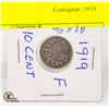 Image 1 : 1919 10 CENT 92.5% SILVER