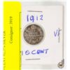 Image 1 : 1912 10 CENT 92.5% SILVER