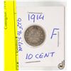 Image 1 : 1914 10 CENT 92.5% SILVER