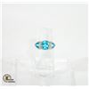 Image 1 : APPRAISED 10K WHITE GOLD DIAMOND BLUE TOPAZ RING