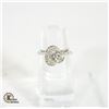 Image 1 : 14 KARAT WHITE GOLD DIAMOND & MOISSANITE RING