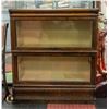 ANTIQUE BARRISTOR CABINET WITH GLASS DOORS