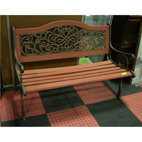 HEAVY OUTDOOR BENCH H-32" W-25.5" L-49.5"