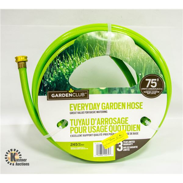 NEW GARDEN CLUB 75FT GARDEN HOSE