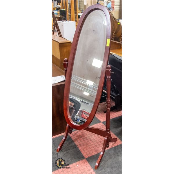 WOODEN FLOOR STANDING TILT MIRROR 24" X 68"