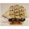 VINTAGE BERGANTIN WOOD & BRASS SAILING SHIP