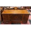 Image 1 : ANTIQUE LANE RED CEDAR CHEST WITH BAROMETER