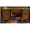 Image 2 : ANTIQUE SOLID WOOD ORNATE MAKEUP VANITY W. MIRROR