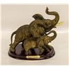 Image 1 : RUBY'S COLLECTION MOTHER & BABY ELEPHANTS ON BASE