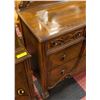 Image 2 : ANTIQUE SOLID WOOD ORNATE DRESSER W. MIRROR