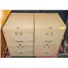 Image 1 : PAIR OF 2-DRAWER FILING CABINETS H-28" W-19" L-18"