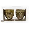 Image 1 : PAIR OF METAL PACIFIC ISLAND TIKI BOOKENDS