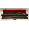 Image 1 : 2 USED POOL CUES IN CASES ONE 18 OZ