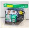 Image 1 : ANKLE SOCKS BLACK 6-12 SIZE 6-PACK FRUIT OF