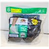 Image 1 : ANKLE SOCKS BLACK 6-12 SIZE 6-PACK FRUIT OF