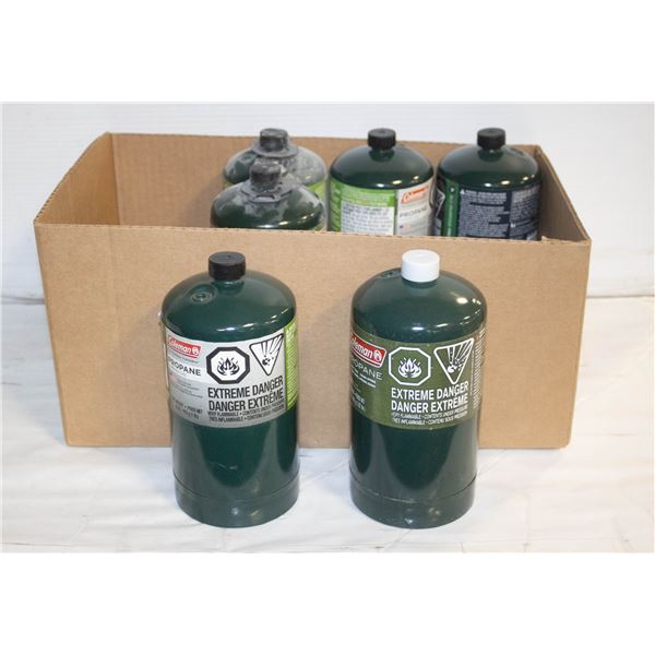 LOT OF 6 FULL MINI GREEN PROPANE