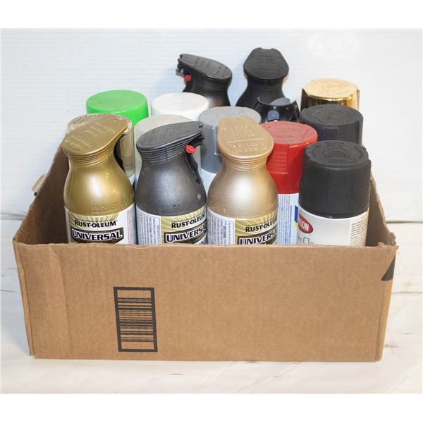 BOX OF SPRAY PAINT