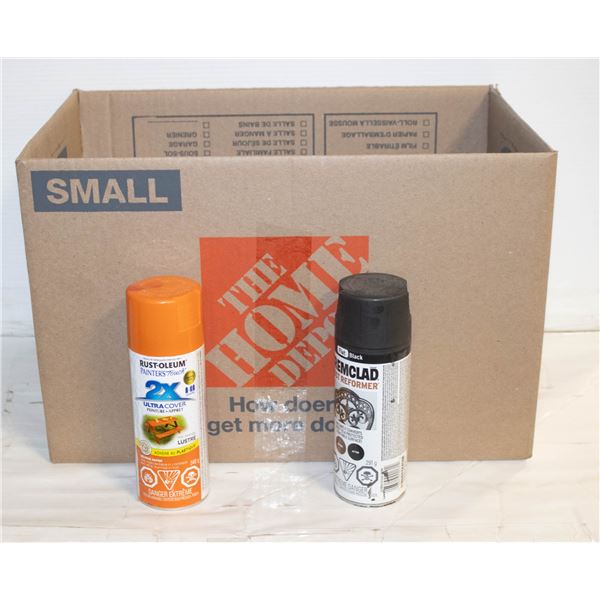 BOX OF SPRAY PAINT