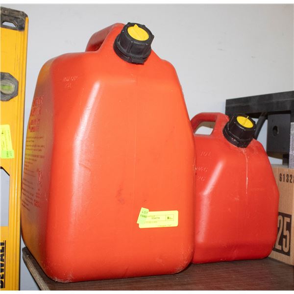 LOT OF FUEL CANS