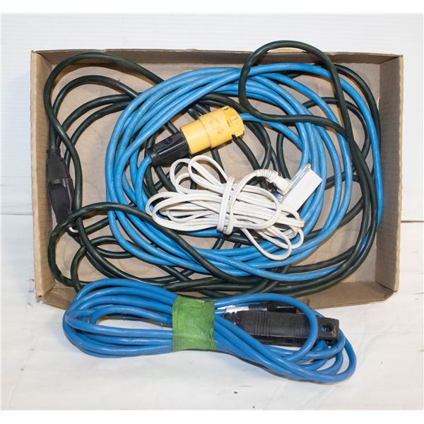 FLAT OF ASSORTED LENGTH EXTENSION CORDS