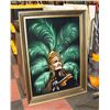 Image 1 : LARGE VELVET PAINTING SIGNED 30" X 40"