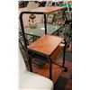 Image 1 : BLACK/BROWN ROLLING DESK/STAND H-51.75" W-22"
