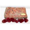 Image 1 : NEW PASHMINA & SILK SHAWL W/FUR POM POMS