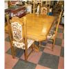Image 1 : VINTAGE WOODEN DINING TABLE WITH 3 CHAIRS