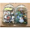 Image 1 : PAIR SWING TOP JARS ONE WITH BUTTONS AND