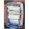 Image 1 : BIN FULL OF TABLE CLOTHS NEVER USED AND