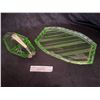 Image 1 : Uranium Glass Plate & Divided Dish