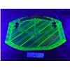 Image 4 : Uranium Glass Plate & Divided Dish