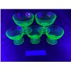 Image 2 : Five Desert Dishes in Uranium Glass