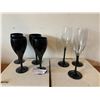 Image 1 : Black Wine Glasses & Black Stem Champagne Glasses
