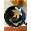 Image 3 : Black Teacup & Saucer from Occupied Japan, Old Foley Teacup/Saucer & Asst Glasses
