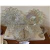 Image 1 : Glass iridescent Dishes & Wine Glasses
