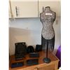 Image 1 : Seven Black Evening Purses & Lg Black & White Fabric Bust on Stand