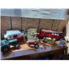 Image 1 : Tonka Tractor, Firetruck, Vintage Tractor, Excavator, Mickey Mouse Pez Dispensers, Peter Rabbit Lunc