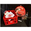 Image 1 : Large Coca-Cola Bottle Cap Wall Sign, PFanta/Pepsi-Cola/Hires Root Beer Bottles, Coke/Diet Crates