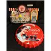Image 1 : Ice Cream Parlour Coca-Cola Vintage Clock & Lg Refreshing Coke Bottle Cap Decor