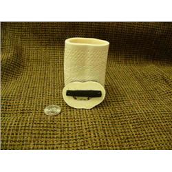 Small white ivory container with baleen capped lid by Craig Niksik- 3.75" (74)