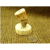 Image 4 : Lot of 2: carved ivory seal by C.i.j.w.- 2.5"; fossilized ivory tip pen holder with fossilized ivory