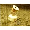 Image 5 : Lot of 2: carved ivory seal by C.i.j.w.- 2.5"; fossilized ivory tip pen holder with fossilized ivory
