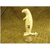 Image 2 : Lot of 2 carved ivory otters/mink- 3.25" tall by R.A.J; 1.75" tall (74)