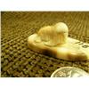 Image 4 : Fossilized ivory walrus on fossilized ivory  base by L.i.j.w. 7/8"x2.25" (74)
